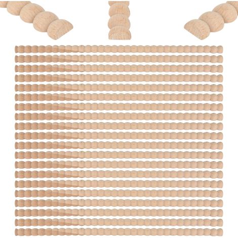 30PCS Moulures en Bois Perlées Non Peint 12M Moulure Décorative pour Meubles,Porte DIY, Mur, Table, Armoire, Revêtement en Bois, Profilés Décoratifs (1/5)