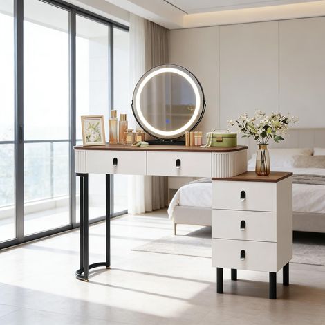 Coiffeuse avec tiroir, bureau, élégante coiffeuse (uniquement table de maquillage) (1/5)