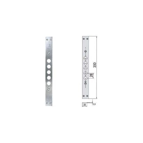 CONTROPIASTRA PER SERRATURE PORTE BLINDATE 06221 00  mm.35x350, spessore mm.3,5 (0622100)    CISA