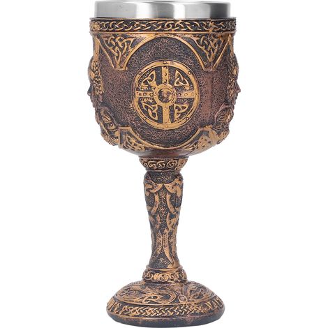Verre à vin nordique en résine et acier inoxydable, style rétro unique, idéal pour les cocktails, le whisky et le vin rouge. Parfait pour les cocktails, le whisky et le vin rouge. (1/5)