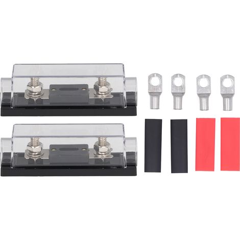 2 supports de fusible universels cuivre 150A 48V étanches - Kit bloc à fusibles pour autoradio (1/5)
