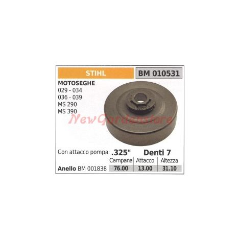 Kupplungsglocke Ritzel STIHL Kettensäge 029 034 036 039 MS290 010531