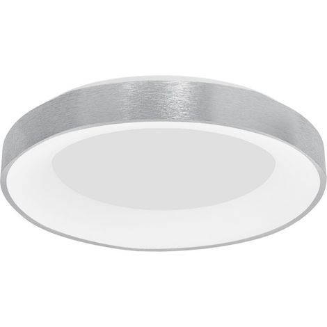 Merano Bancroft 60cm Semi Plafonnier LED Intégré Aluminium Argent Brossé LED 50W 3250Lm 3000K