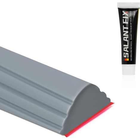 flintronic Seuil de Douche Barrage d'eau, 1M Joint Salle de Bain, Joint Porte Douche, Barriere de Douches Anti Débordement pour Les Salles de Bains, Les Douches et Cuisines, Facile à Installer(Gris) (1/5)
