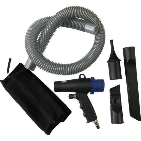 Kit D'aspirateur Pneumatique pour Pistolet Souffleur-aspirateur à Air - Pistolet Souffleur-aspirateur à Double Fonction, Pistolet Souffleur-aspirateur à Aspiration D'air, y Compris Sacs, (1/4)
