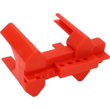 Cadenas de sécurité pour vanne à billes réglable, dispositif de verrouillage tuyauterie PP ignifuge rouge foncé DN8-DN50 4 trous pour entretien industriel (1/5)