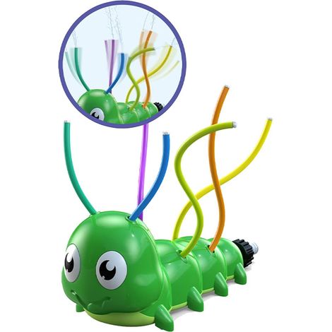 Arroseur d'eau pour Chien, Jeu interactif pour Animaux et Enfants, arroseur pour Enfants, Jeu d'extérieur, Crazy Daisy, Plus Vert, Chenille (1/5)
