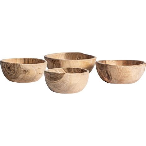Bol ethnique en bois exotique pour décoration de table - Nuance bois tropical naturel (1/3)