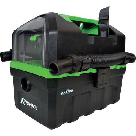 Ribiland PRBAT20/ASP, Aspirasolidi e liquidi a Batteria RBAT20 con Funzione soffiante, Nero, 40 W, 10 Litri, 79 decibeles (1/5)