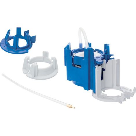 Geberit – Récepteur pneumatique blanc – Mécanisme de chasse d'eau simple touche – Capillaire 1 m – Finition mate pour WC suspendus