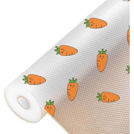 Doublures d'étagère, doublures de tapis de tiroir en EVA non adhésives en rouleau pour salle de bain, cuisine, bureaux, étagères de décoration 45300 cm-rose (1/5)