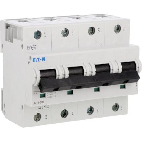 Disjoncteur AZ HPC C,4P,80A 000211802 EATON AZ 4 C80