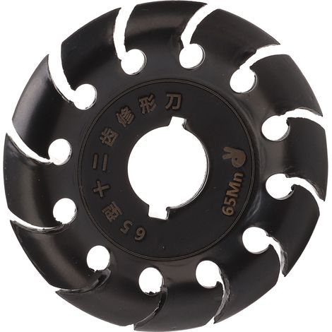 Disque à modeler en acier inoxydable 12 dents pour meuleuse d'angle, pour le travail du bois et du caoutchouc noir.