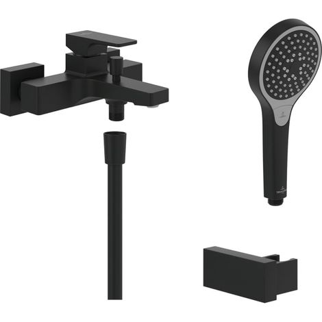 Villeroy & Boch Taro Duschgarnitur mit Brausehalter, Handbrause und Wannenarmatur (1/5)