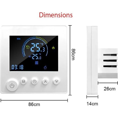 Mumu – Thermostat Wi-Fi pour chaudière à gaz – Écran LCD programmable – Contrôle via application mobile – Programmation 24h pour économies d'énergie (1/3)