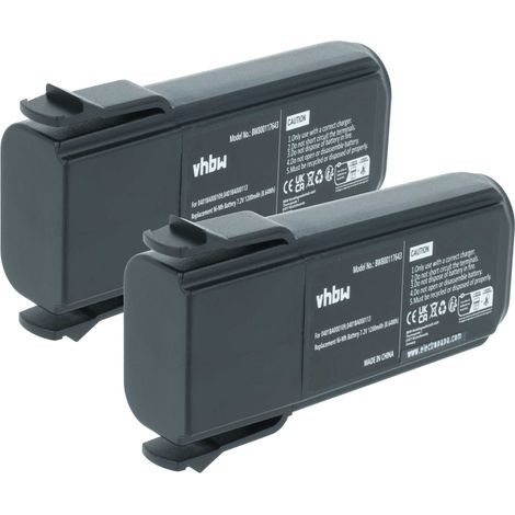 vhbw 2x Battery Replacement for Elca 0401BA000109, 0401BA000113, PINC-GEH, 04.142 for Remote Control (1200 mAh, 7.2 V, NiMH) (1/4)