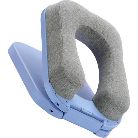 Oreiller Ergonomique Pliable pour Sieste Bureau et Maison, Coussin Bleu en PP et Coton Design Cartoon Confortable (1/5)