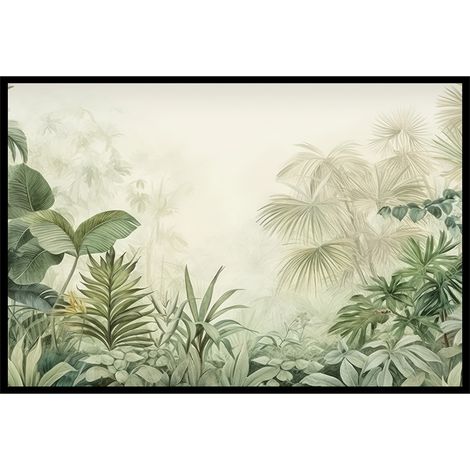 Affiche encadrée feuillage tropical aquarelle (1/5)