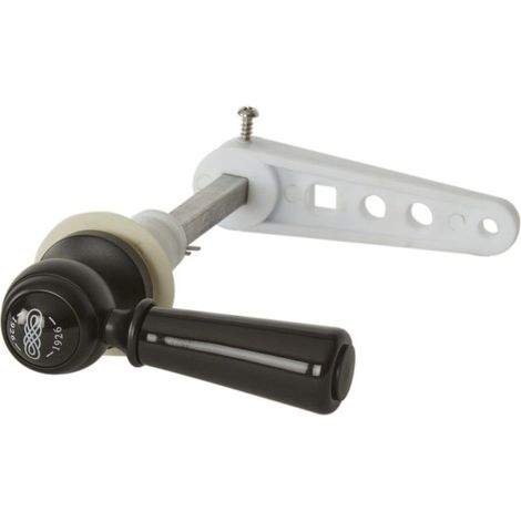 Milano Elizabeth Bathroom Toilet WC Cistern Flush Lever with Ceramic Handle - Black