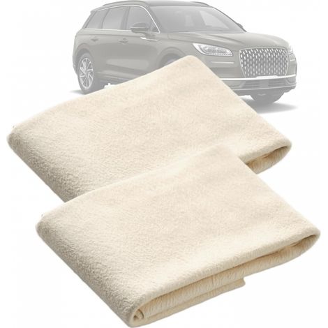 Peau de Chamois Naturelle Voiture x cm – Chiffon Séchage Ultra-Absorbant et Non Pelucheux pour Miroirs 2Pcs 40 30 Verre (1/5)