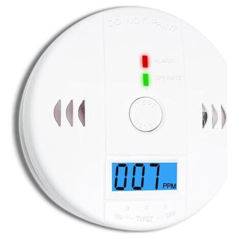 Carbon Monoxide Detector, CO Detector, Battery Operated Carbon Monoxide Alarm with LCD Display (1/5)