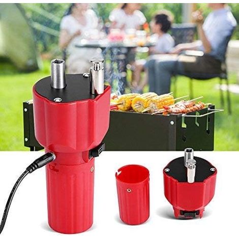 Filiyano – support de grille en – Moteur de grille rotative électrique à piles pour barbecue, support de grille en acier inoxydable avec câble USB (1/5)