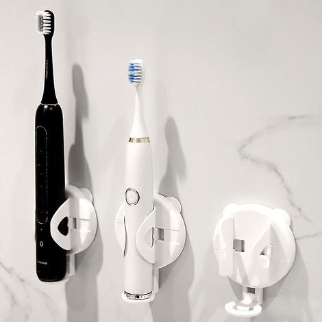 3 Pices Support De Brosse Dents Lectrique, Supports De Brosse Dents Lectriques Fixation Murale, Organisateur De Brosse Dents Mural, Porte-bros (1/5)