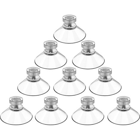 Suction Cups with Thread with Knurled Nuts Transparent, Kitchen Suction Cups Fixture for Wall Furniture, Bathroom Towel Hooks