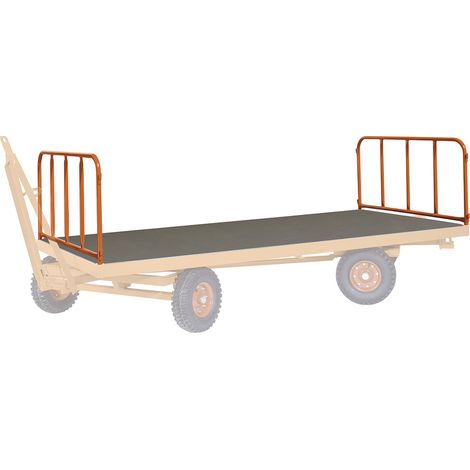 VARIOfit 2 Stahlrohrwände 750mm hoch, herausnehmbar für Industrieanhänger 2500x1250mm