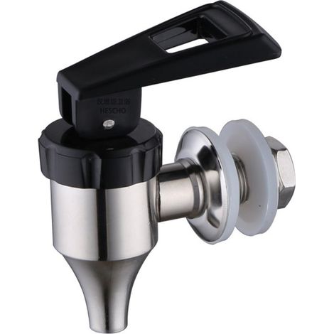 Grifos para bebidas，grifo dispensador de bebidas，16 mm，Acero inoxidable，Negro y plata (1/5)