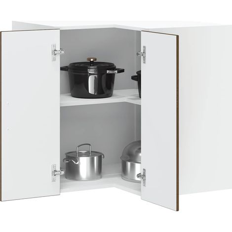 Küchen-Eckhängeschrank Lucca Braun Eichen-Optik Holzwerkstoff