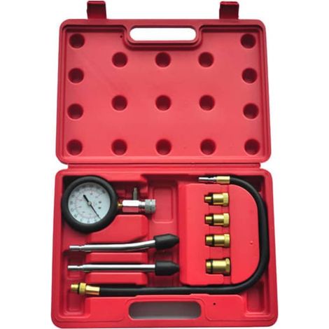 Kit de test de compression 9 pièces pour moteurs à essence (1/3)
