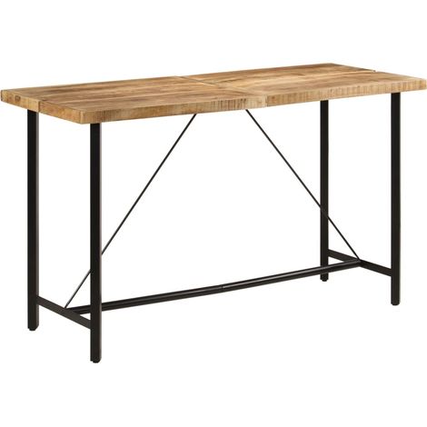Bartisch 180x70x107 cm Massivholz Mango und Eisen