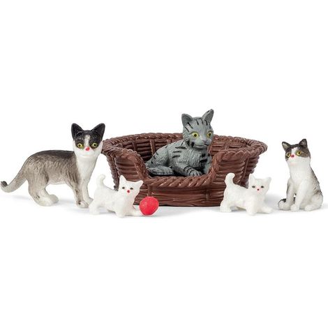 Gatti come animali domestici per una casa delle bambole.