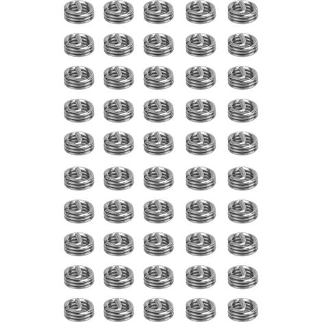 [Ensemble de 50 inserts de filetage métallique en acier inoxydable 304 pour réparation et protection de trous vissés] + [Conçu pour la réparation de threads dans l'industrie automobile (1/5)