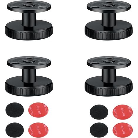 Set mit 4 Möbelfüßen 27-40 mm, höhenverstellbare Füße mit 3M-Kleber und Schaumstoffpads für Tische, Betten usw.