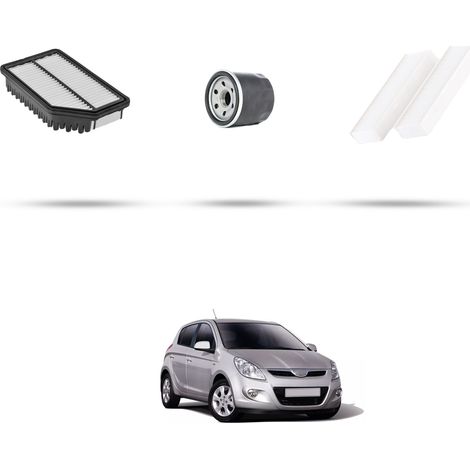 Kit tagliando 3 filtri compatibile con Hyundai i20 1.4 74KW dal 2009 (1/5)