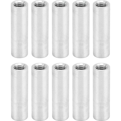 Lot de 10 entretoises filetées rondes en alliage d'aluminium pour maquettes de quadricoptères (M4 x 0,7 mm, 20 mm).
