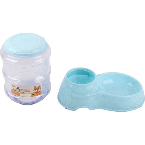 Mangeoire Automatique Pour Animal De Compagnie Bol D'alimentation De Grande Capacité Détachable Antidérapant Pour Chien 3,8 L Pour La Nourriture Bleu (1/5)