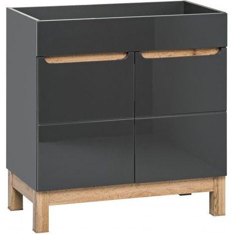 Meuble sous vasque - 60 x 45 x 85 cm - Cintra Graphit - Livraison gratuite