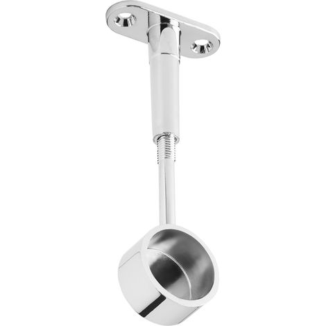 SO-TECH Schrankstangenhalter rund Durchmesser 25 mm Chrom poliert höhenverstellbar 1x Endhalter