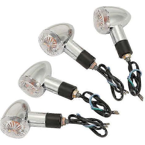 Clignotants ronds pour moto Kawasaki Vulcan VN D 750 800 900 1500 1600 1700 2000 Custom Classic (2 ou 4 pièces) (1/4)