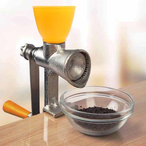 Moulin à grains manuel en fonte avec fixation sur table pour café, maïs, piment et blé Entièrement en fonte avec revêtement en tin sûr Pratique pour café, piments et préparations maison Fixation su (1/4)