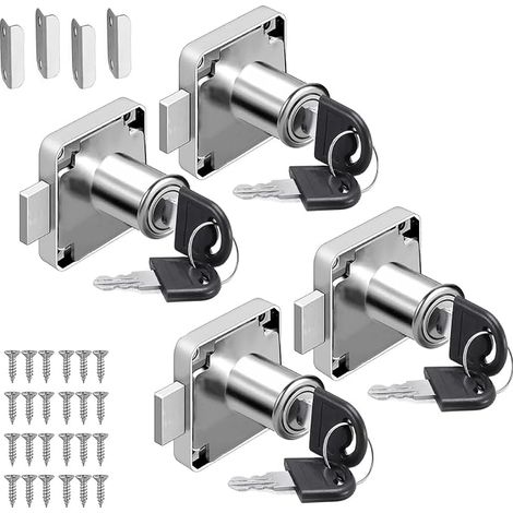Set of 4 Furniture Locks with Key, 22mm (1/5)