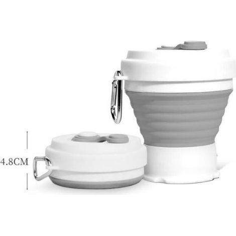 Tasse à café pliable, tasses à boire en silicone portables de 350 ML tasses à eau de voyage en plein air pliantes télescopiques (1/4)