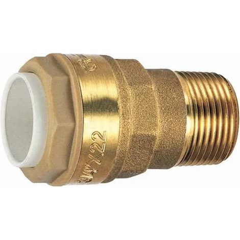 Connettore dritto maschio a pressione 15x21 per rame 12mm PUSH-FIT