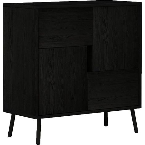 Multifunktionsschrank aus Holz "Darien" - 76.5 x 35 x 79.5 cm - Holz Schwarz