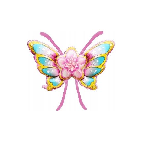 Ballon en aluminium Ailes de papillon féerique 78x44cm
