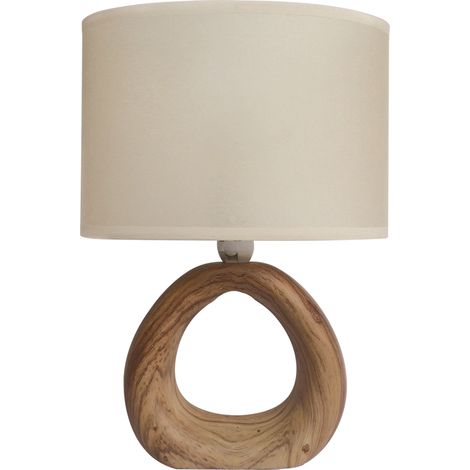 Lampada da tavolo marrone 25W golf E14 noce Ideus 03205