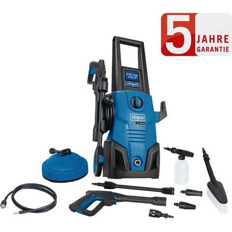 Scheppach Hochdruckreiniger HCE1650, 135 bar, Flächenreiniger Bürsten +Zubehör (1/5)